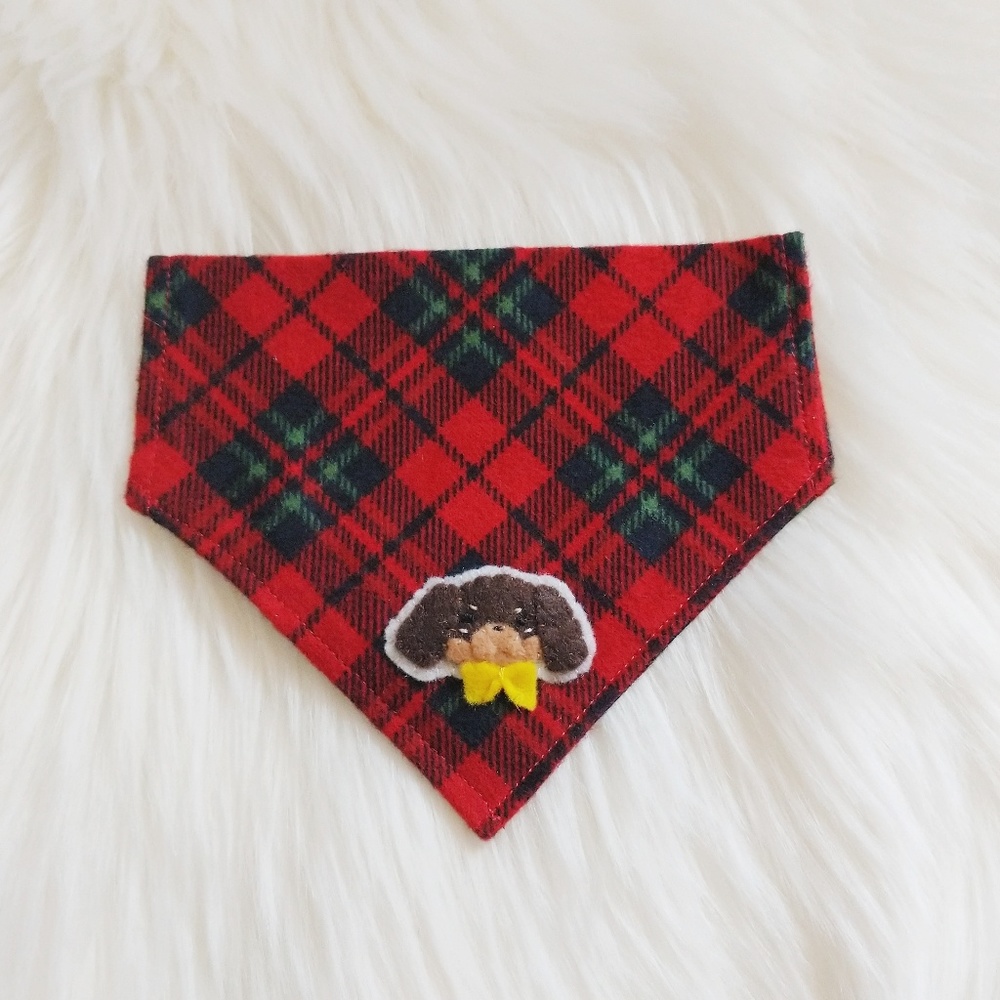 Handmade Dog scarf yellow tie